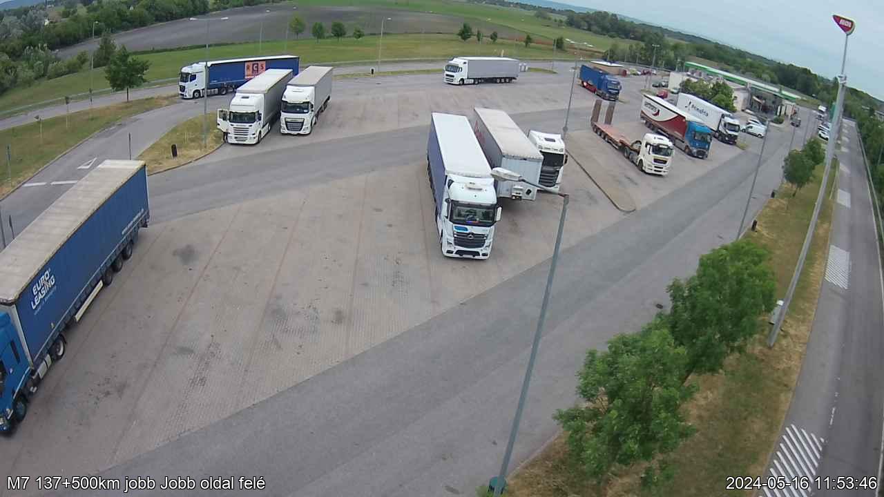 M7 autópálya Balatonlelle pihenő webkamera